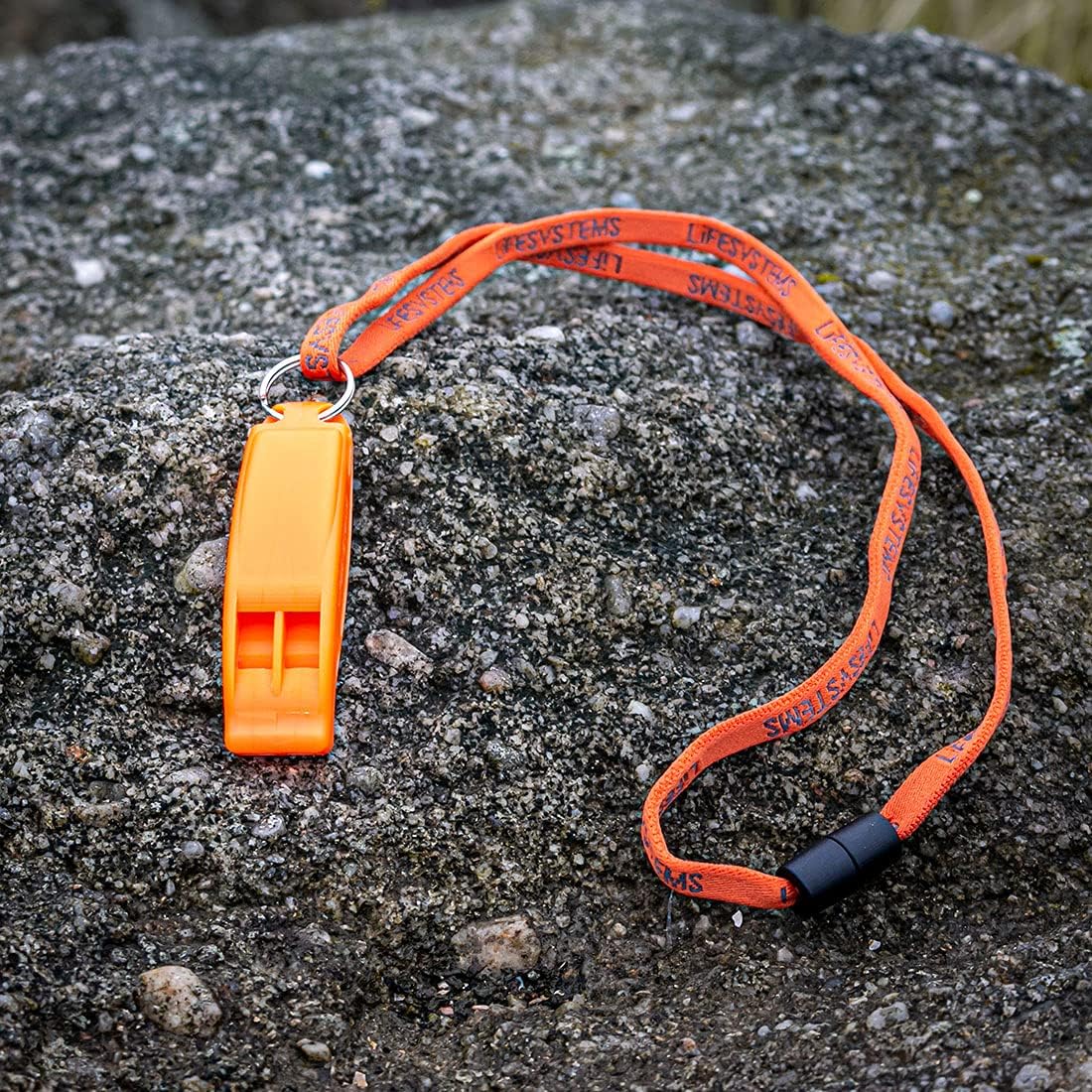 Lifesystems Safety And Emergency Whistle With Lanyard for Outdoors, Mountaineering, Boating And Signalling, Orange