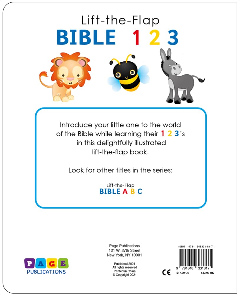 Bible 123 - Lift the Flap Activity Kids Books - Childrens Books, Toddler Books