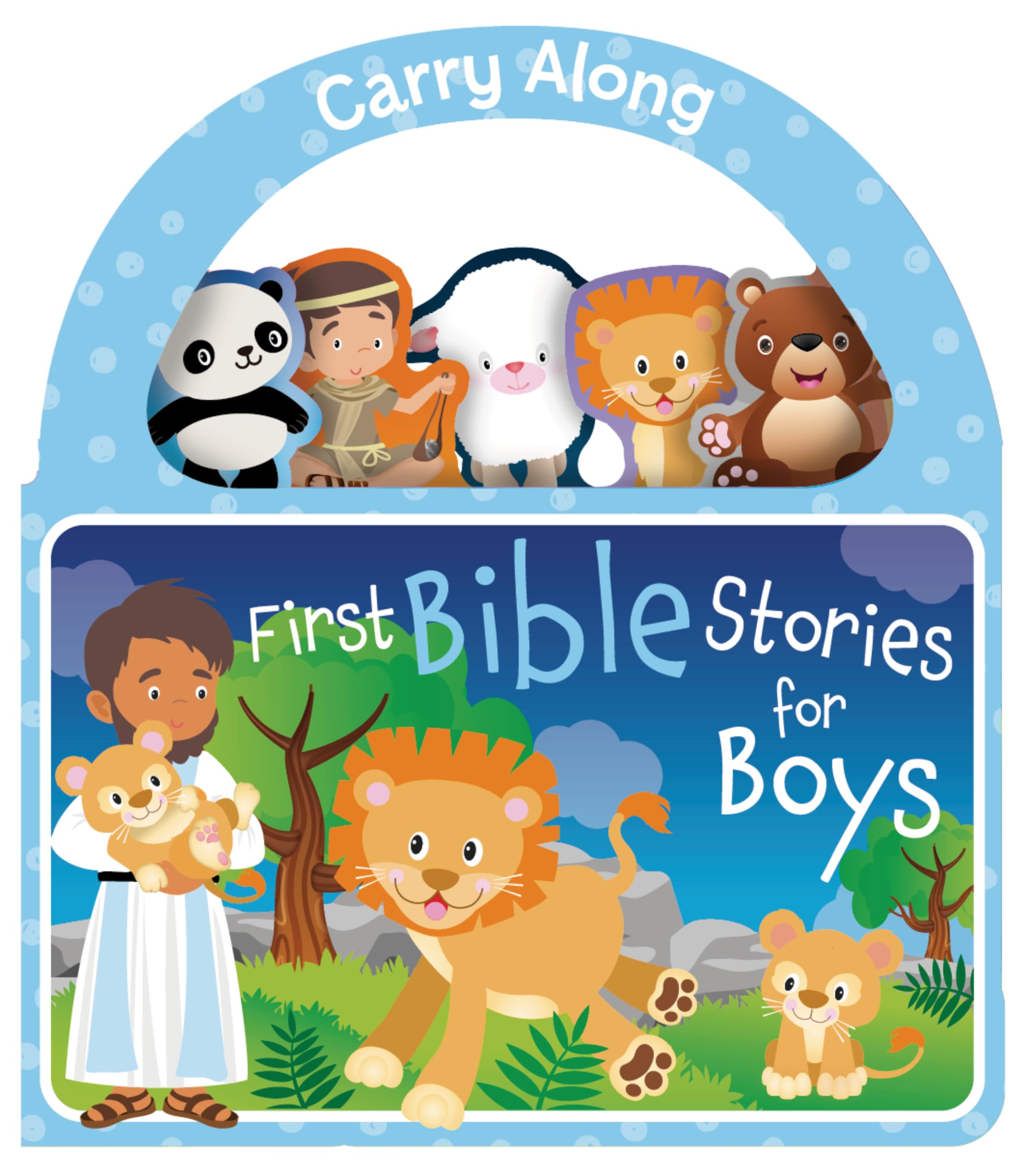 Carry Along First Bible Stories for Boys (Board Book) — Toddler Bible Storybook with Handle, Faith-Based Gift for Boys
