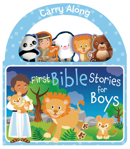 Carry Along First Bible Stories for Boys (Board Book) — Toddler Bible Storybook with Handle, Faith-Based Gift for Boys