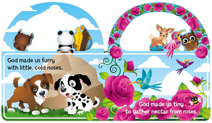 Carry Along God Made Us All (Board Book) — Toddler Faith-Based Rhyming Book with Handle, Celebrating Diversity and God’s Love