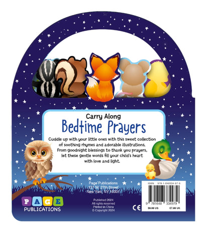 Carry Along Bedtime Prayers (Board Book) — First Prayer Book for Toddlers with Handle, Christian Faith-Based Bedtime Blessings