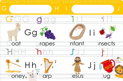 Bible Alphabet Write & Wipe Activity Kids Books - Childrens Books, Toddler Books