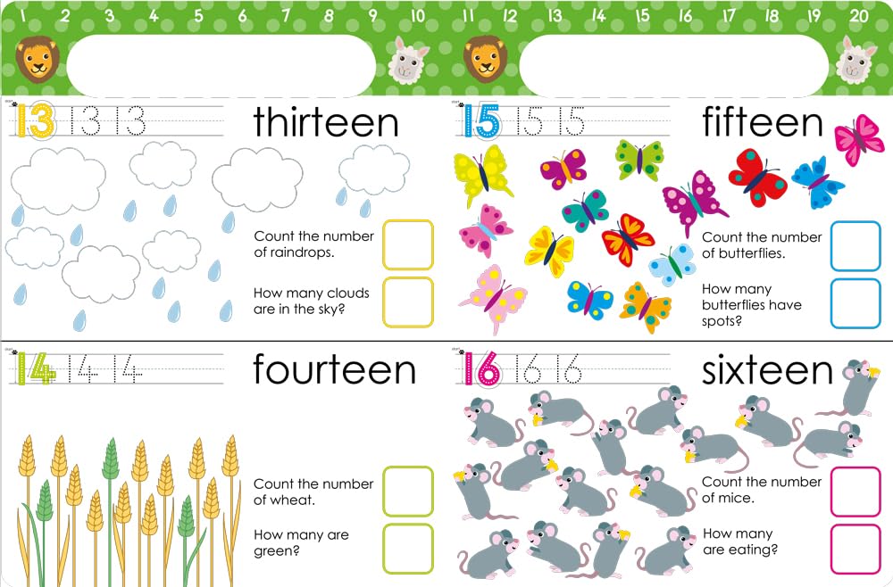 Bible Numbers - Write & Wipe Activity Kids Books - Childrens Books, Toddler Books
