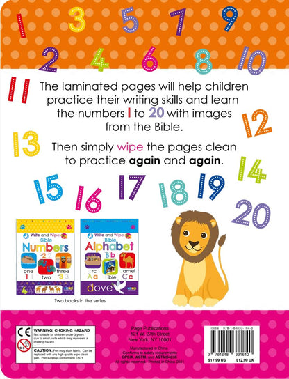 Bible Numbers - Write & Wipe Activity Kids Books - Childrens Books, Toddler Books