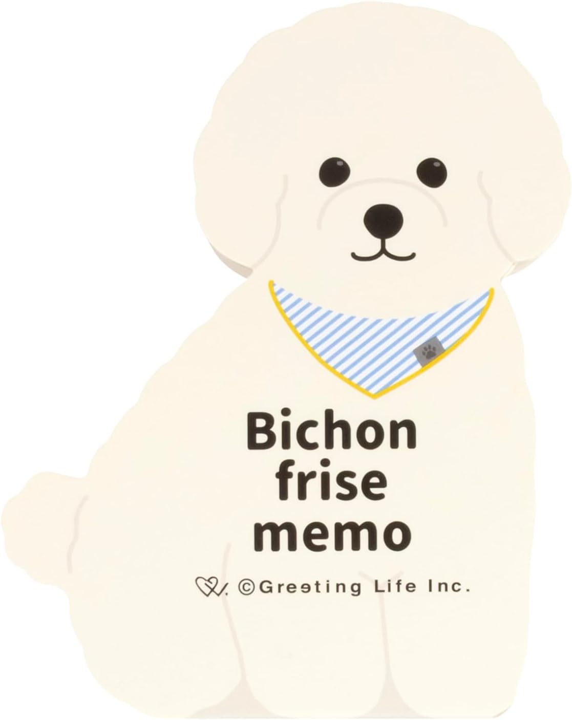 Greeting Life Animal Die-Cut Note, Bichon Frise ETN-220