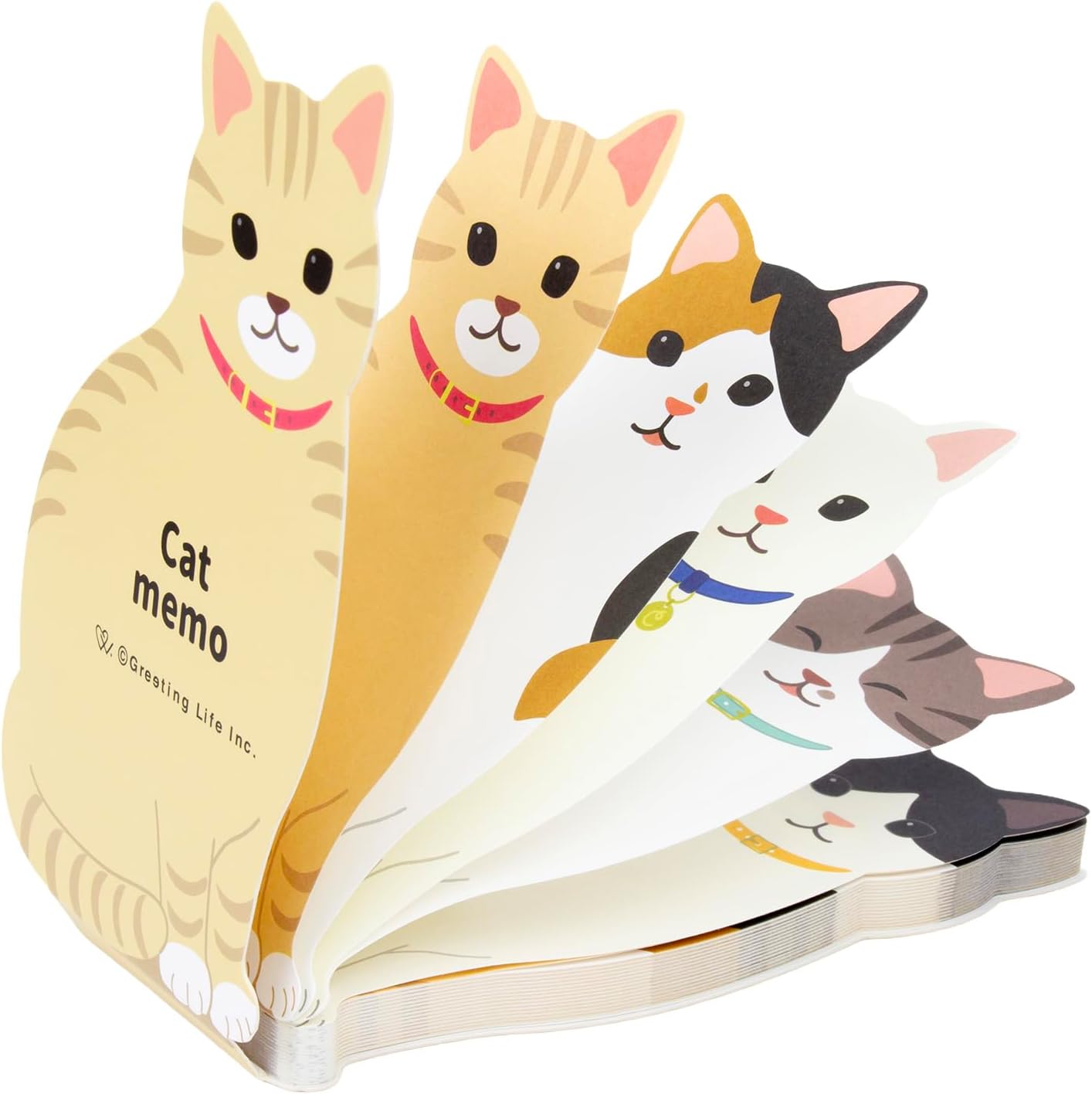 Greeting Life Animal Die-Cut Memo Cat ETN-221