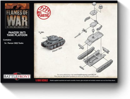 Flames of War: GBX200 Panzer 38(t) Platoon (x5 Plastic