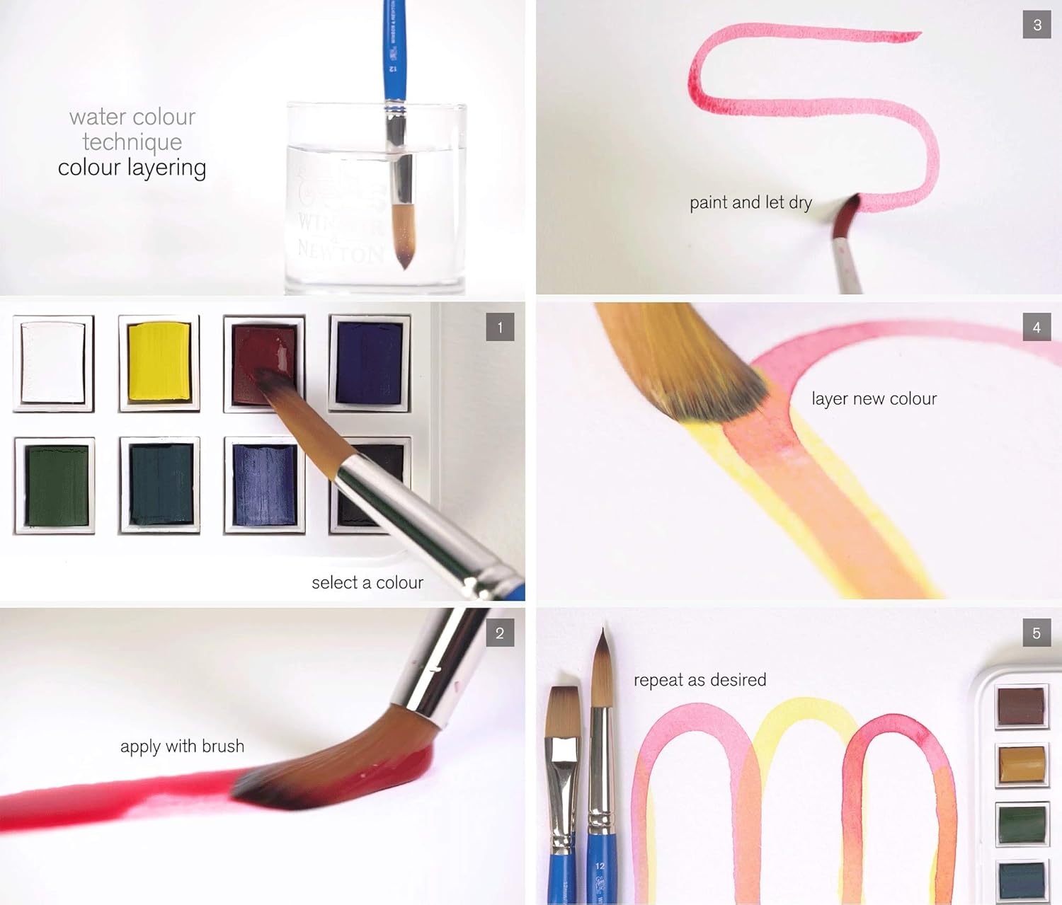Winsor & Newton acuarela Cotman - Set de 14 medio godets de acuarela, colores surtidos
