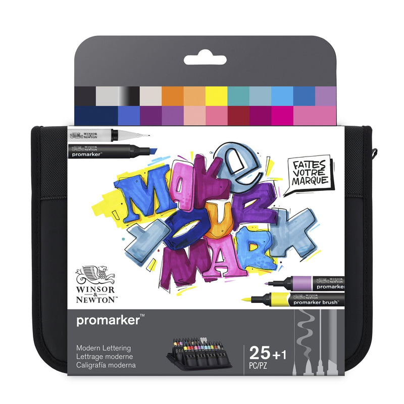 Winsor & Newton - Promarker Set, Modern Lettering 25Pcs+Walle (839997)