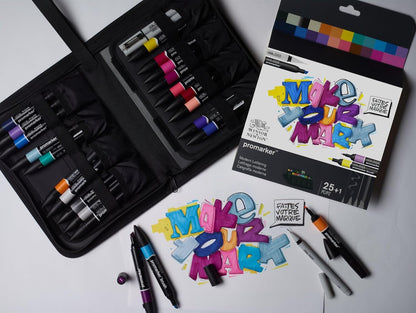 Winsor & Newton - Promarker Set, Modern Lettering 25Pcs+Walle (839997)