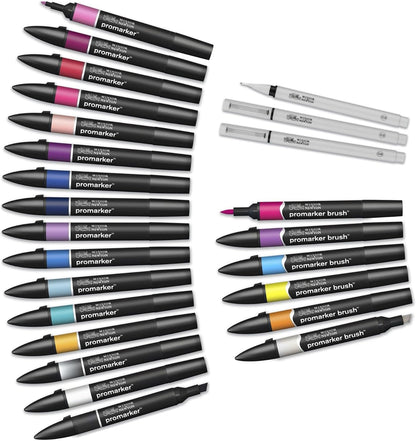Winsor & Newton - Promarker Set, Modern Lettering 25Pcs+Walle (839997)