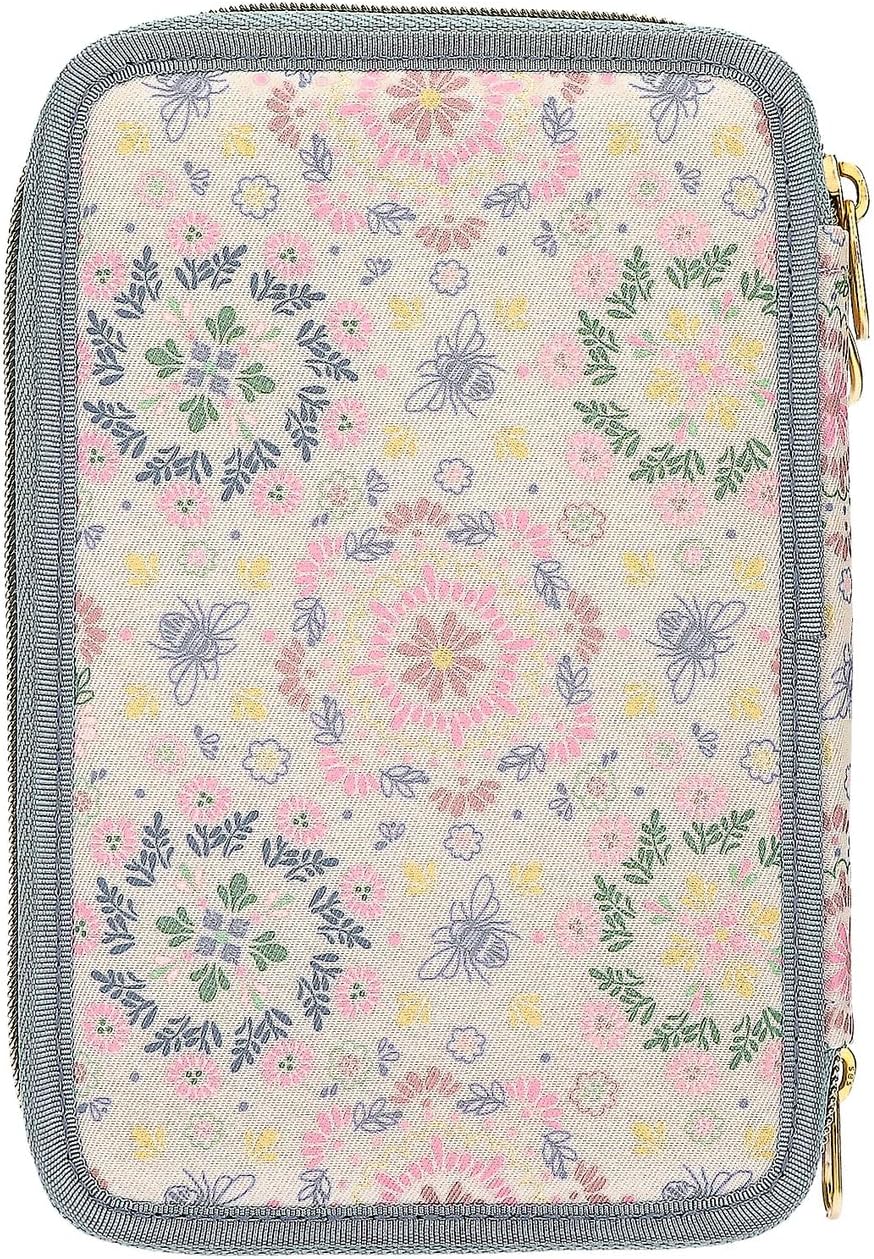 Topmodel - Topmodel Triple Pencil Case - Festival Fun - Cream, Light Blue