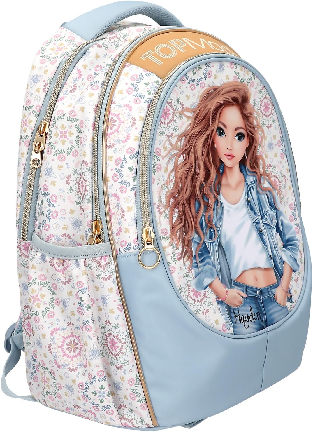 Topmodel - School Backpack Festival Fun - Cream, Gold, Light Blue