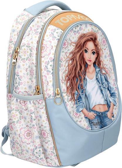 Topmodel - School Backpack Festival Fun - Cream, Gold, Light Blue