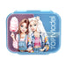 Depesche 14031 TOPModel Festival Fun Lunch Box in Dark Blue and Purple, with Model Motif and Flower Pattern, Lunch Box with 3 Compartments and Flexible Divider