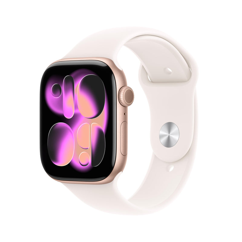 Apple Watch Series 11 (Gps + Cellular) - 46 Mm - Rose Gold Aluminium - Smart Watch With Sport Band - Fluoroelastomer - L