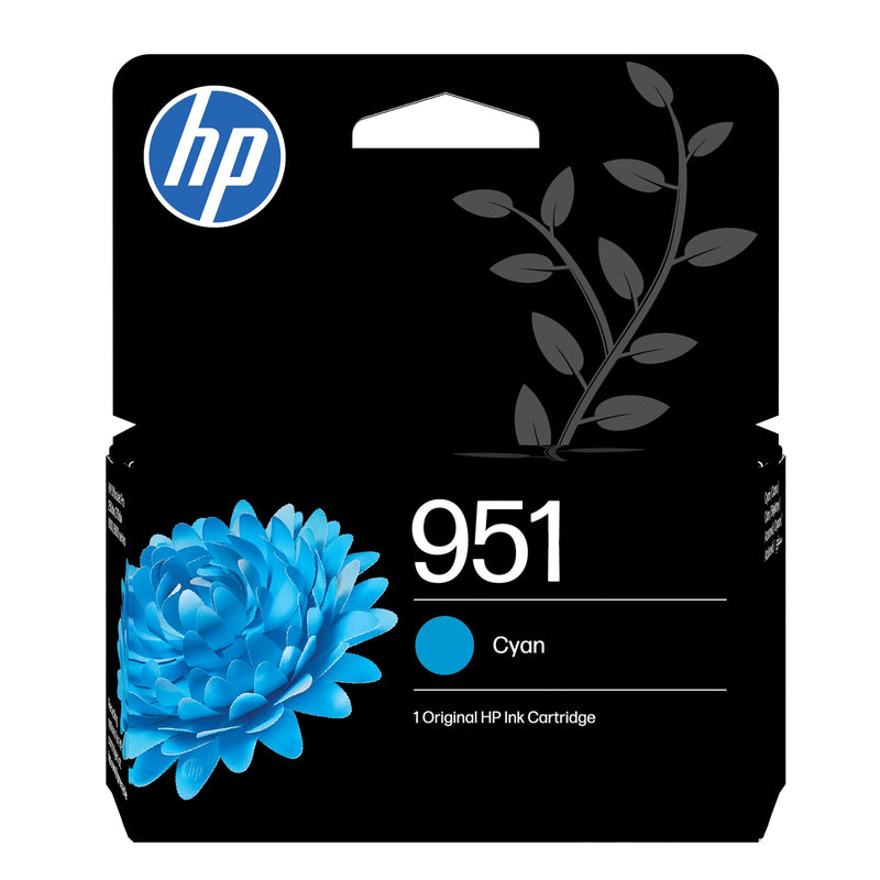 HP 951 Cyan Original Ink Cartridge (CN050AE) - Works OfficeJet Pro 251, 276, 8100, 8600, 8610, 8616, 8620, 8640, 276dw