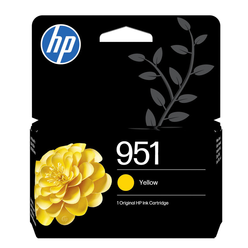 HP 951 Yellow Original Ink Cartridge (CN052AE) - Works OfficeJet Pro 251, 276, 8100, 8600, 8610, 8616, 8620, 8640, 276dw