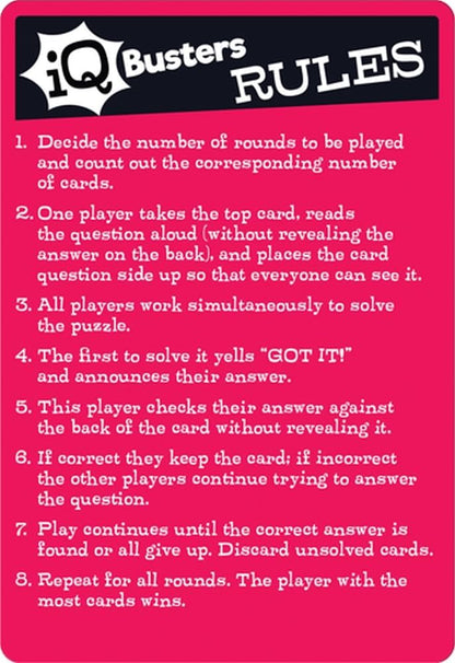 Brain Trainers: IQ Busters Cards by Cheatwell Games