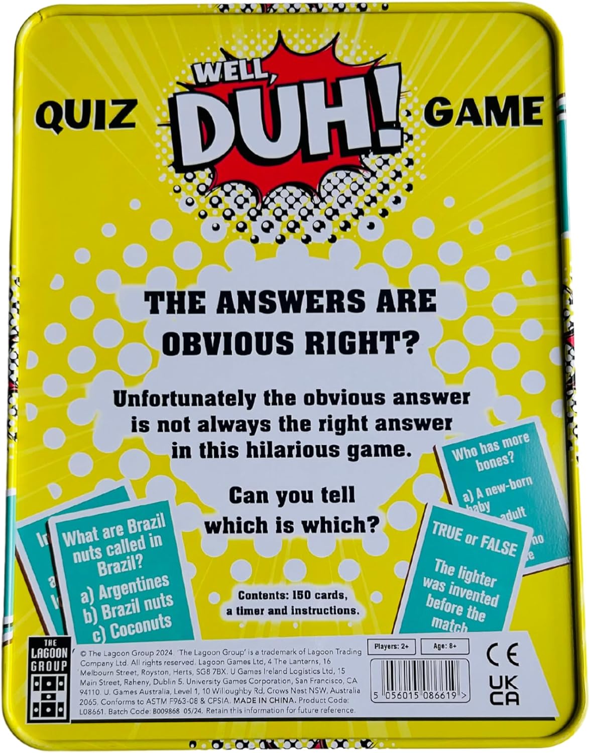 University Games Well Duh! Deluxe Game in a Tin