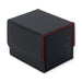 Vault X Sideloading Deck Box, 100+ Sleeved Trading Cards, Exo-Tec Material, Detachable Magnetic Lid (Black/Red