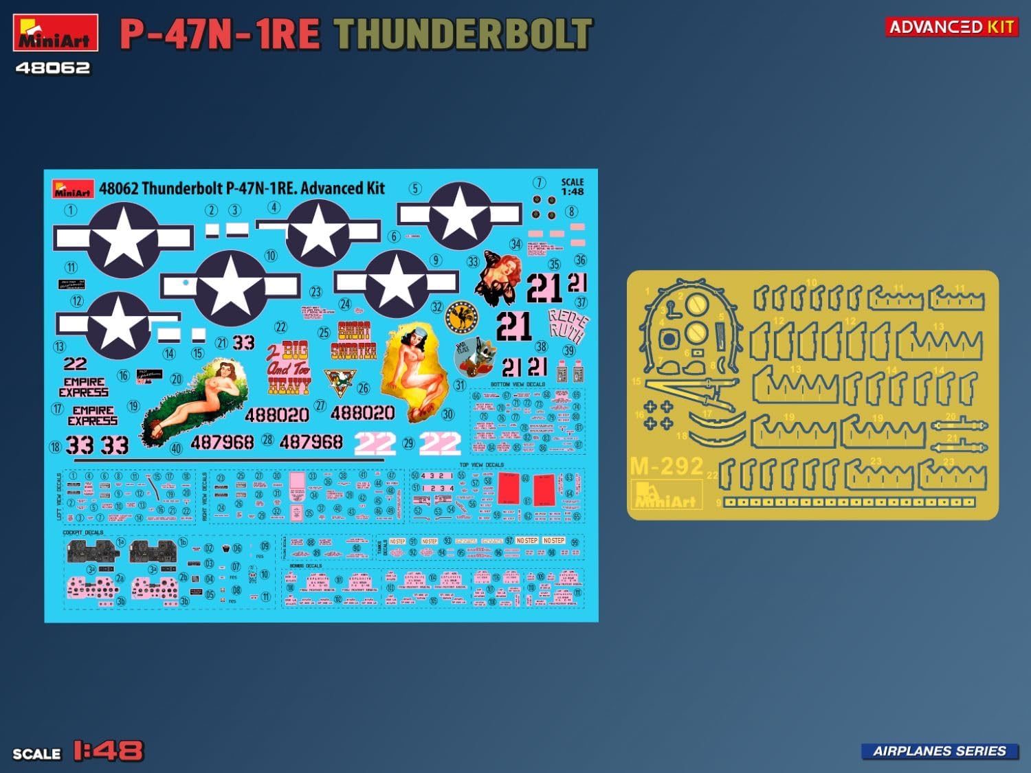 Miniart 1:48 - P-47N-1RE Thunderbolt, Advanced Kit