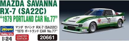 Hasegawa - 1/24 Mazda Savanna Rx7, 1979 Portland Car No. 77