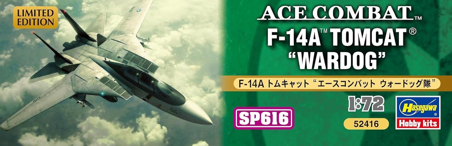 Hasegawa SP616 Creator Works Series Ace Combat F-14A Tomcat Word Dog Corps 1/72 Scale Plastic Model