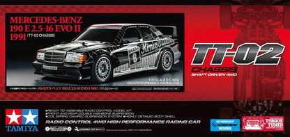 Tamiya 58752 1:10 RC M-B 190E Evo II '91 Re-Pilsn. - Auto telecomandata, veicolo, modellismo, assemblaggio, hobby, RC, non verniciata