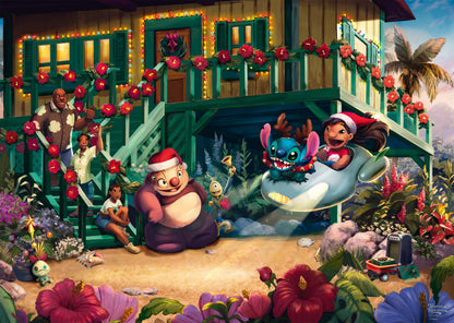 Schmidt | Thomas Kinakde: Disney Lilo and Stitch Aloha Christmas | 1,000 Piece Jigsaw Puzzle | Ages 14+ | 1+ Players