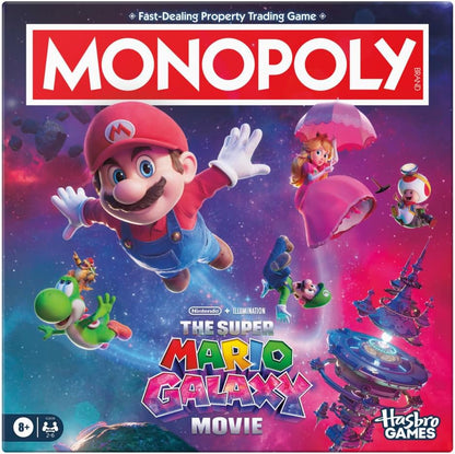 Monopoly: The Super Mario Galaxy Movie Edition Board Game I Fun Family Games for Children, Teens, Adults | 2 to 6 Players | Ages 8+ - English Version