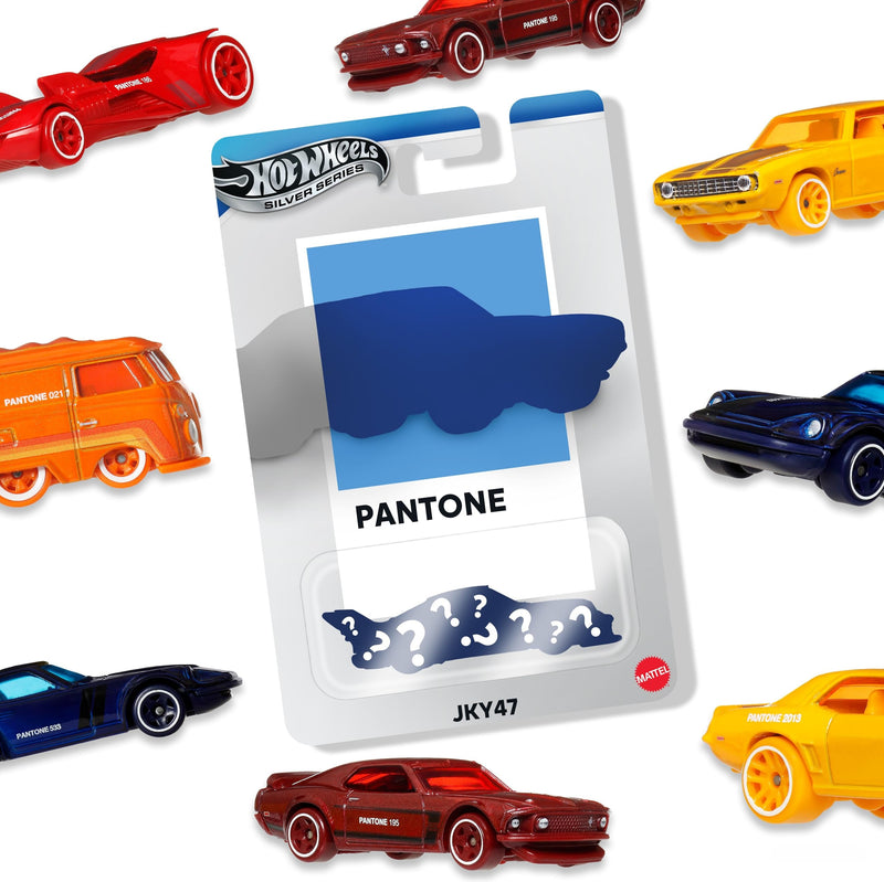 Hot Wheels Toy Car or Truck, Collectible Pantone 1:64 Scale Die-Cast Vehicle Featuring Classic Colors & Artistic Packaging (Styles May Vary), JKY47