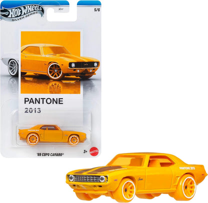 Hot Wheels Toy Car or Truck, Collectible Pantone 1:64 Scale Die-Cast Vehicle Featuring Classic Colors & Artistic Packaging (Styles May Vary), JKY47
