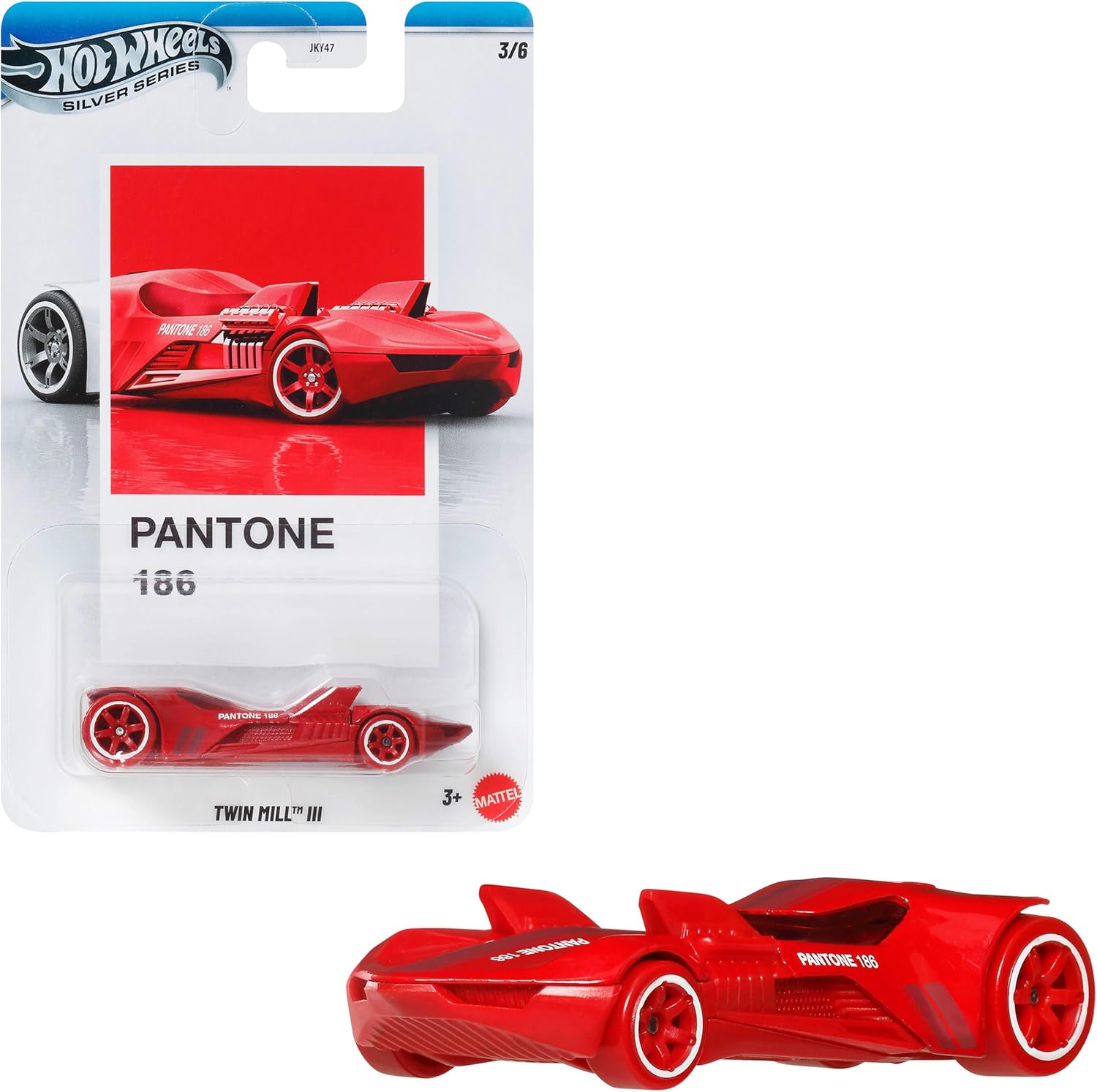 Hot Wheels Toy Car or Truck, Collectible Pantone 1:64 Scale Die-Cast Vehicle Featuring Classic Colors & Artistic Packaging (Styles May Vary), JKY47