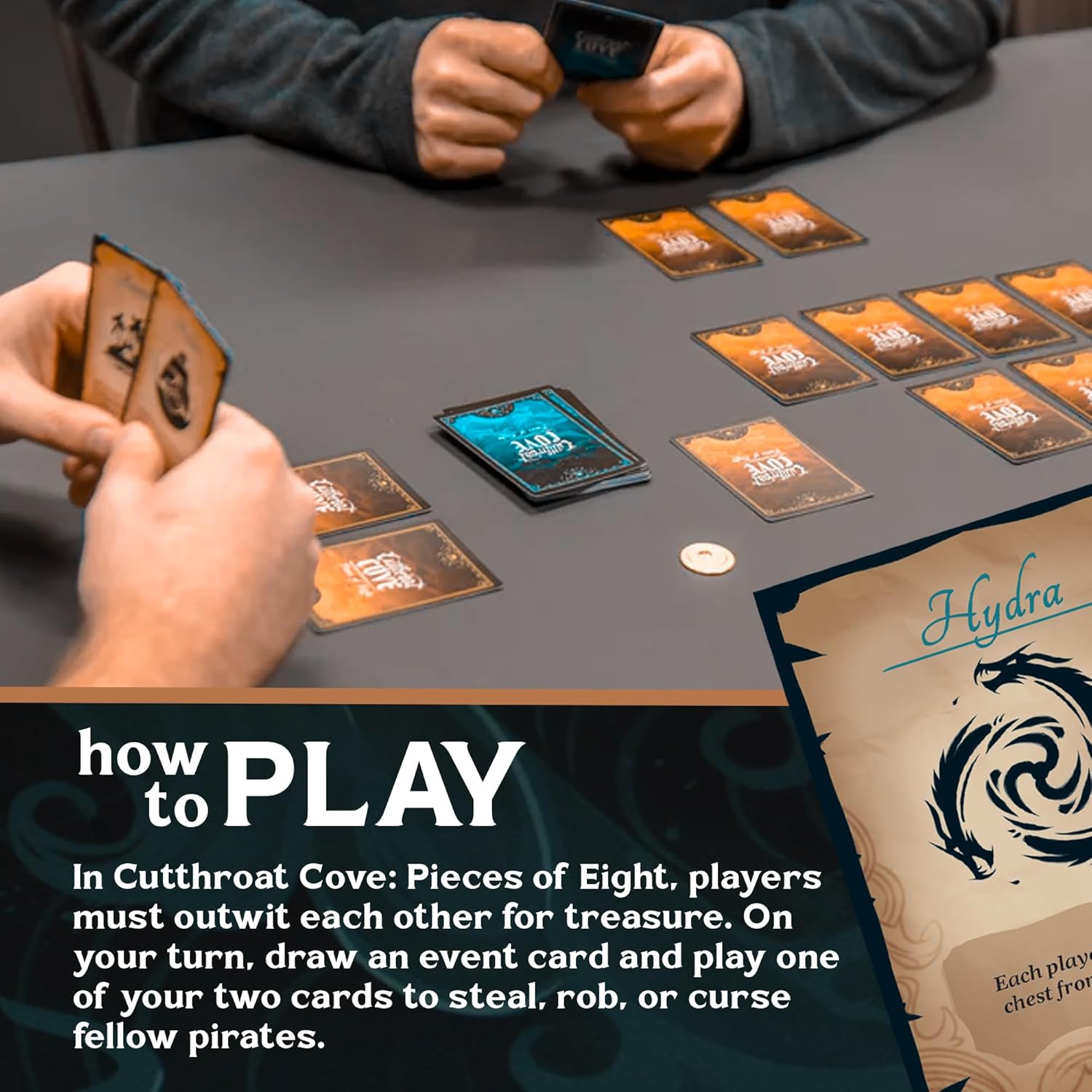 Cutthroat Cove: Pieces of Eight – Fast-Paced Pirate-Themed Card Game for 2–4 Players