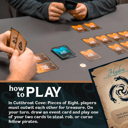 Cutthroat Cove: Pieces of Eight – Fast-Paced Pirate-Themed Card Game for 2–4 Players