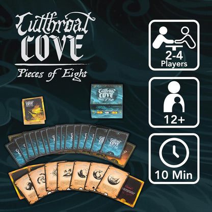 Cutthroat Cove: Pieces of Eight – Fast-Paced Pirate-Themed Card Game for 2–4 Players