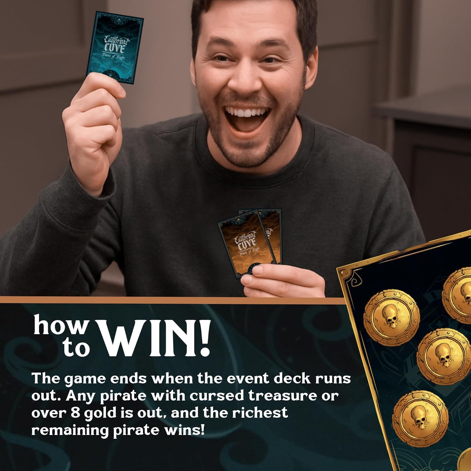 Cutthroat Cove: Pieces of Eight – Fast-Paced Pirate-Themed Card Game for 2–4 Players