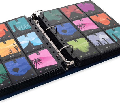 Vault X Large Ring Binder, 900 Cards, fits 9 Pocket Pages, Exo-Tec Material, 3 D-Ring Folder, for Trading Cards (Blue)