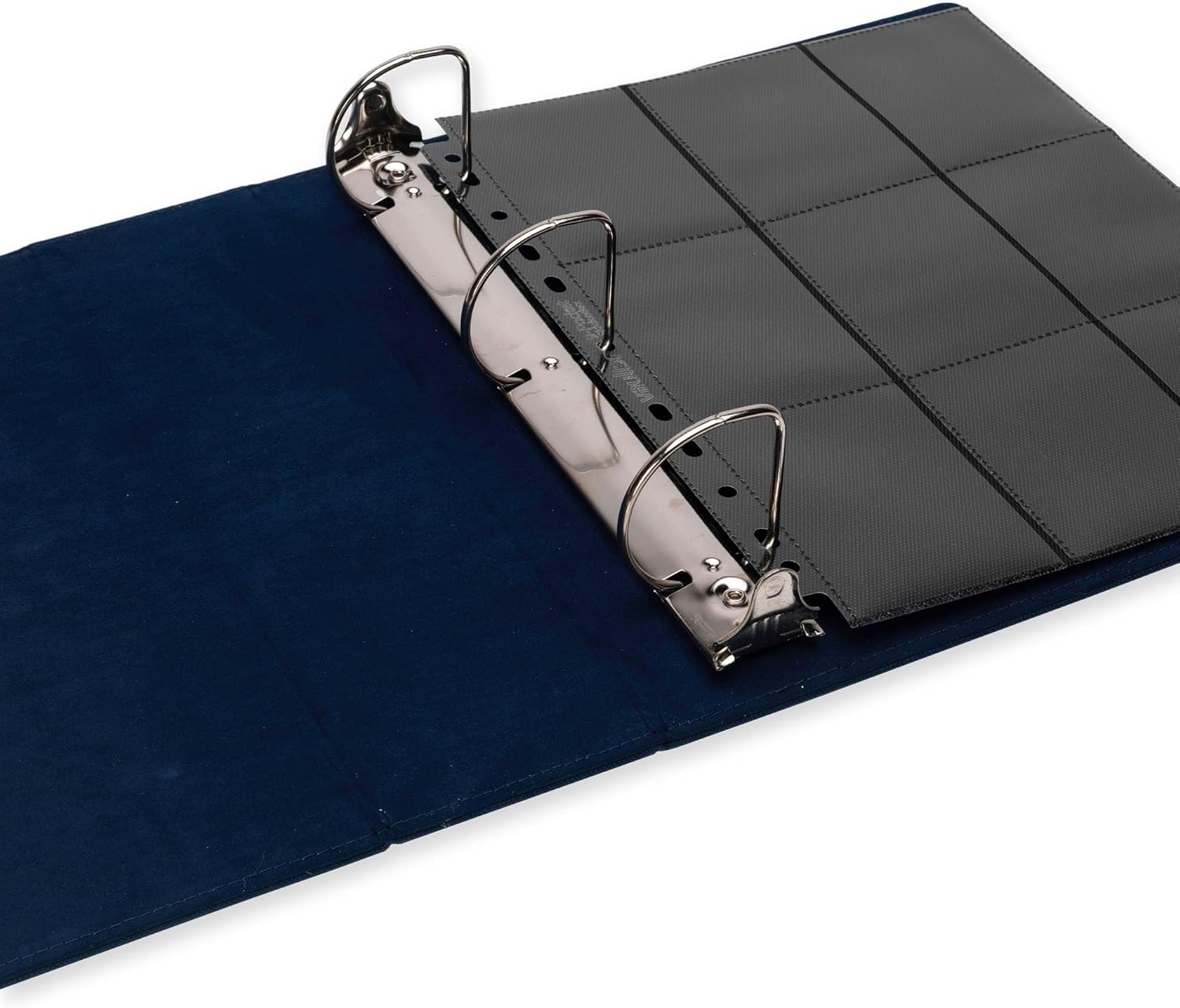 Vault X Large Ring Binder, 900 Cards, fits 9 Pocket Pages, Exo-Tec Material, 3 D-Ring Folder, for Trading Cards (Blue)