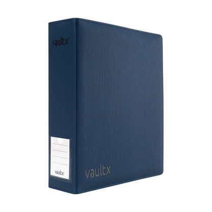 Vault X Large Ring Binder, 900 Cards, fits 9 Pocket Pages, Exo-Tec Material, 3 D-Ring Folder, for Trading Cards (Blue)