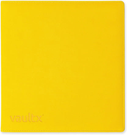 Vault X Large Ring Binder, 900 Cards, fits 9 Pocket Pages, Exo-Tec Material, 3 D-Ring Folder, for Trading Cards (Yellow)