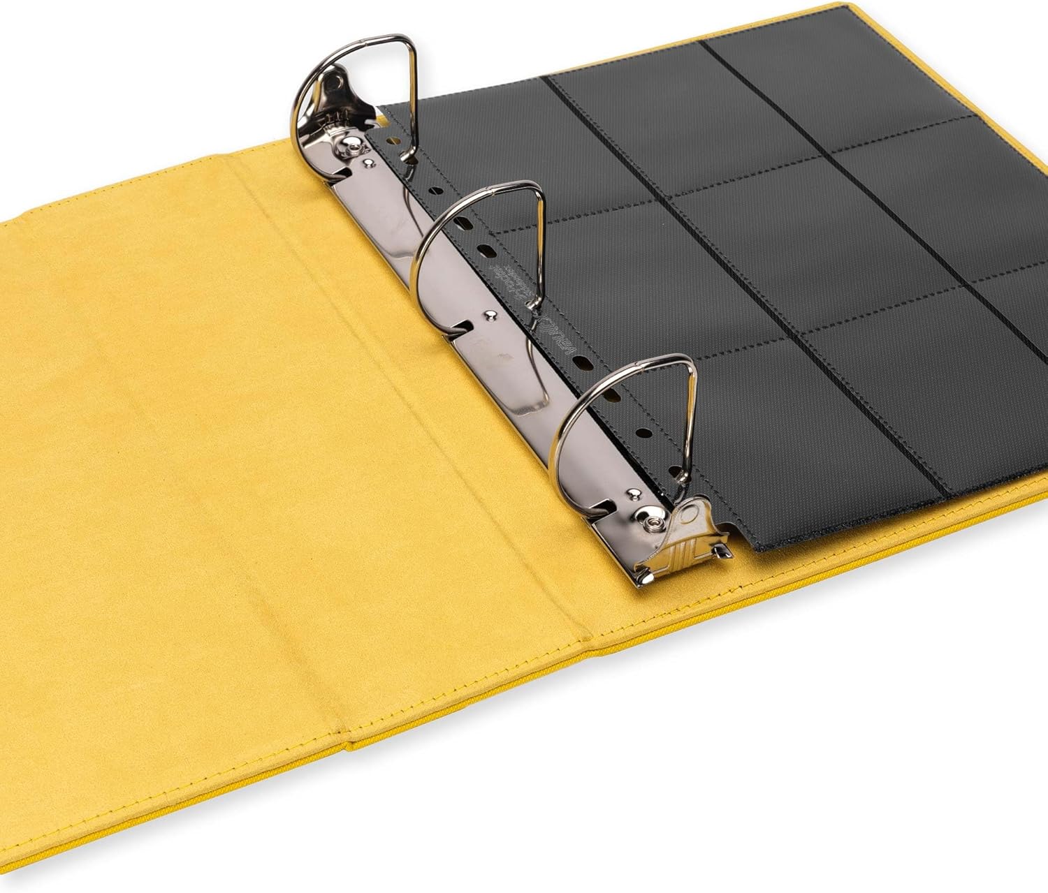 Vault X Large Ring Binder, 900 Cards, fits 9 Pocket Pages, Exo-Tec Material, 3 D-Ring Folder, for Trading Cards (Yellow)