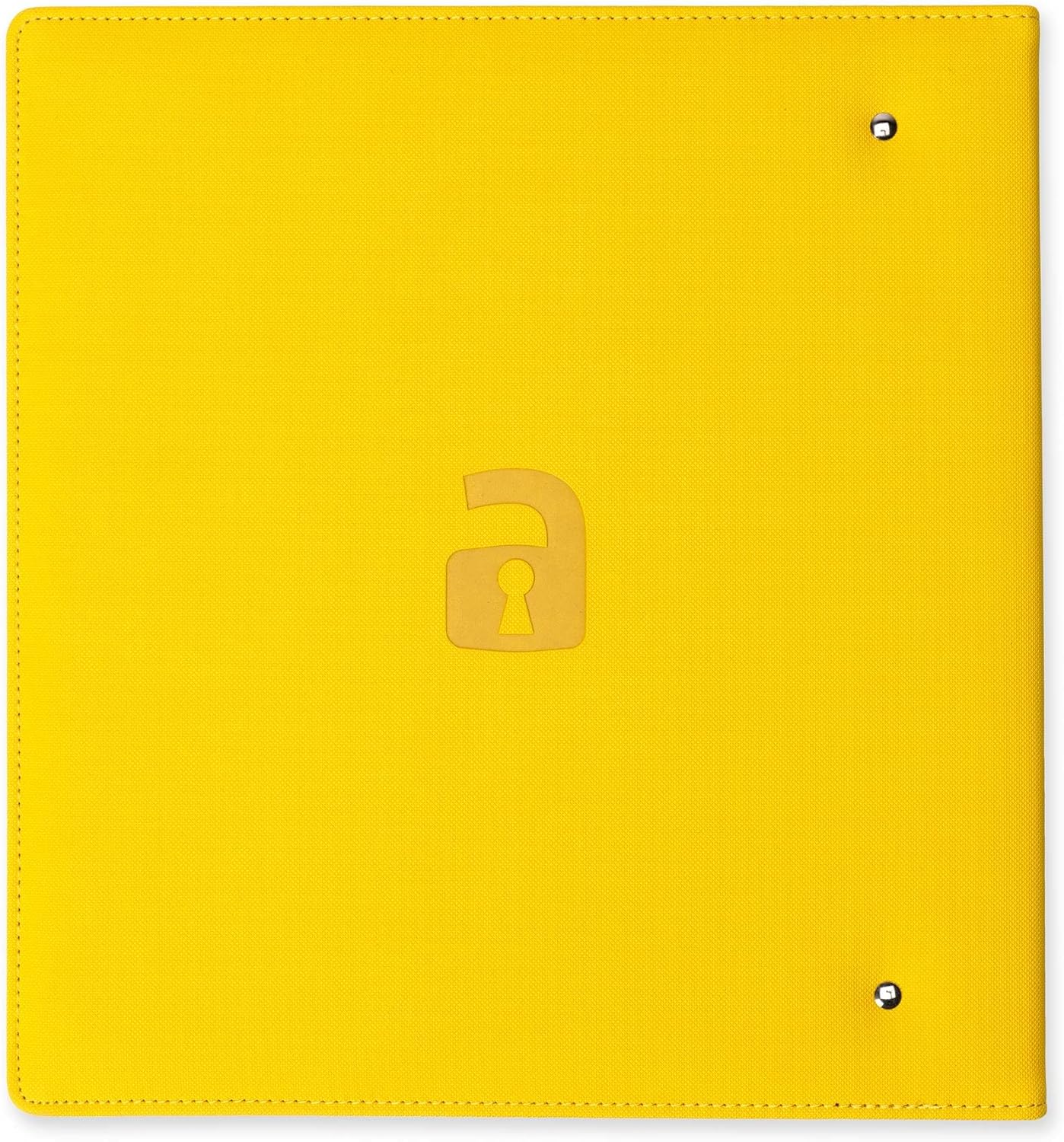 Vault X Large Ring Binder, 900 Cards, fits 9 Pocket Pages, Exo-Tec Material, 3 D-Ring Folder, for Trading Cards (Yellow)