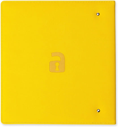 Vault X Large Ring Binder, 900 Cards, fits 9 Pocket Pages, Exo-Tec Material, 3 D-Ring Folder, for Trading Cards (Yellow)