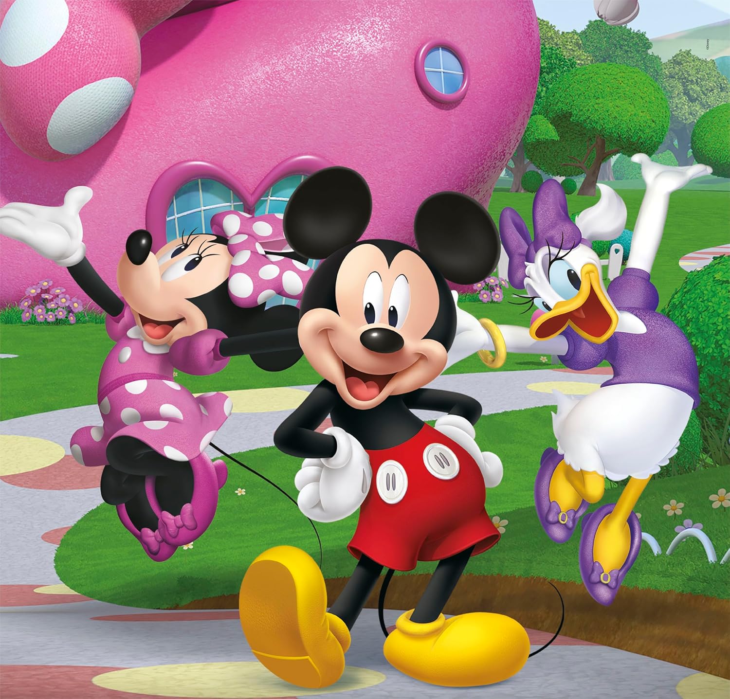 Clementoni Micky Maus Wunderhaus Kinder Puzzle 3 x 48 Teile - Micky Maus Puzzle 32 x 22 cm für Kinder ab 4 Jahre - Puzzle von Clementoni 25005