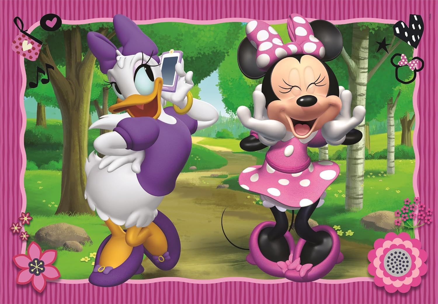 Clementoni Puzzle Maxi Disney Minnie 24 Stücke - für Kindern 3-6 Jahre, Cartoon, Geschenk für Kinder, Made in Italy, 24091