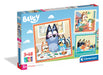 Clementoni Bluey Kinder Puzzle 3 x 48 Teile - Bluey Puzzle 32 x 22 cm für Kinder ab 4 Jahre - Puzzle von Clementoni 25003