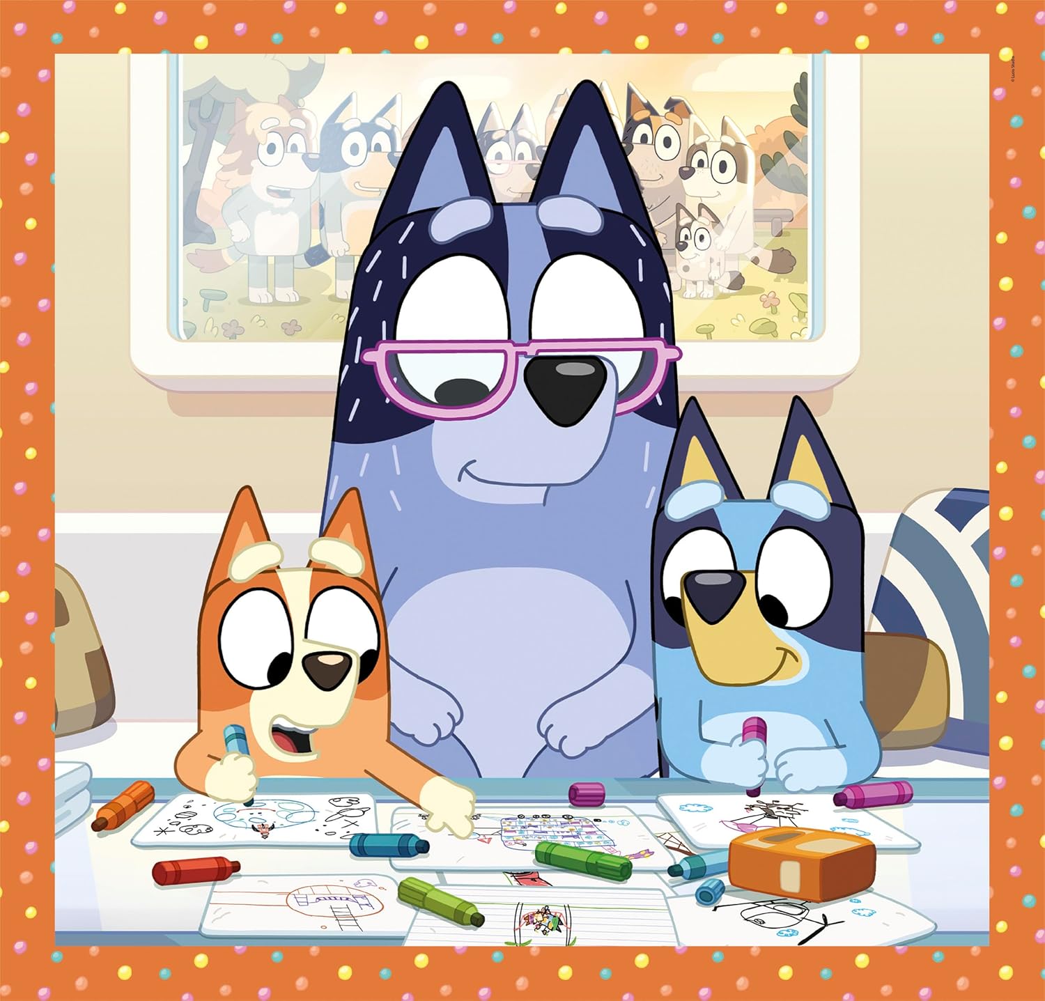 Clementoni Bluey Kinder Puzzle 3 x 48 Teile - Bluey Puzzle 32 x 22 cm für Kinder ab 4 Jahre - Puzzle von Clementoni 25003